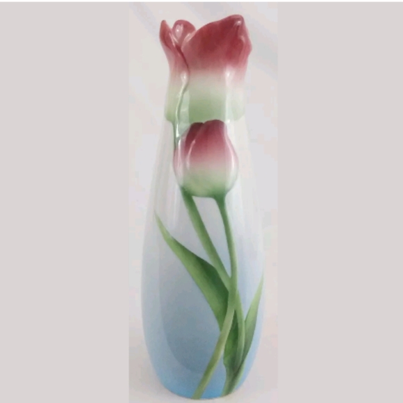 Beautiful 9" Franz Porcelain Tulip Vase XP1815 EC